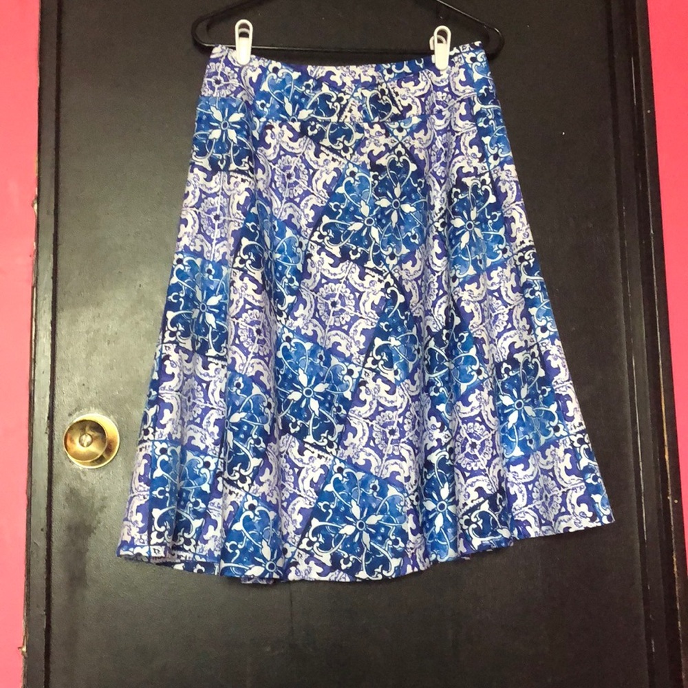 Blue and purple skirt